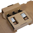 FSC Approve Recyclable Kraft Gift Box With Window , 3 Bottle Wine Box Cardboard